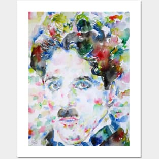 CHARLIE CHAPLIN watercolor portrait .11 Posters and Art